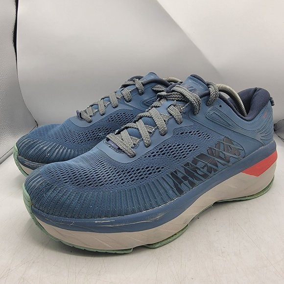 Hoka One One Bondi 7 Shoes Mens Size 11.5 Blue Running Shoes 1110518 RTOS main image 15